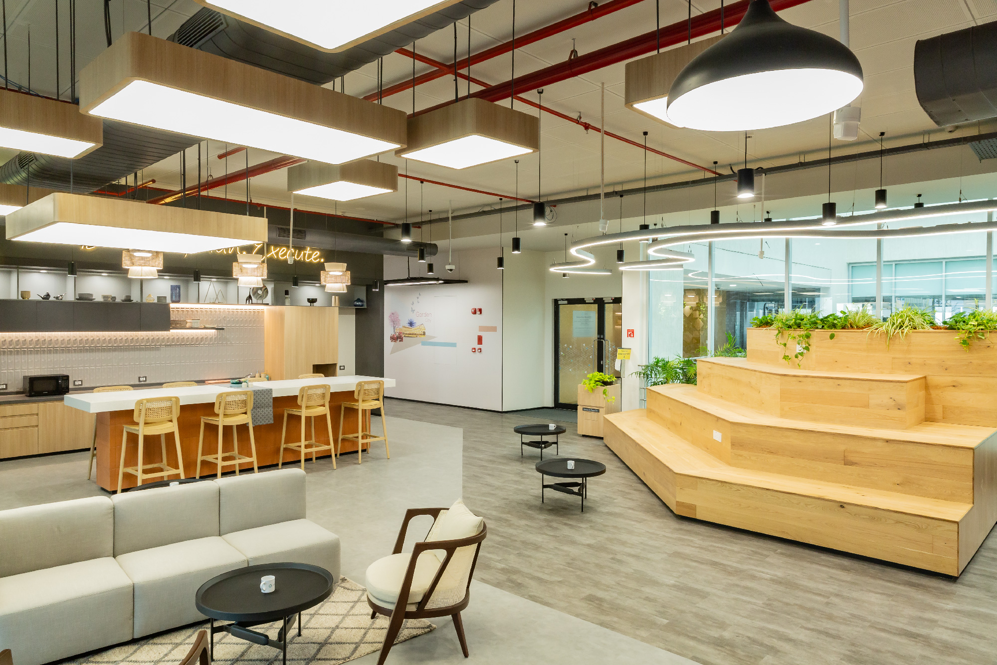 Rubrik Bangalore workspace designed by Space Matrix promoting sustainability and wellness with LEED certification