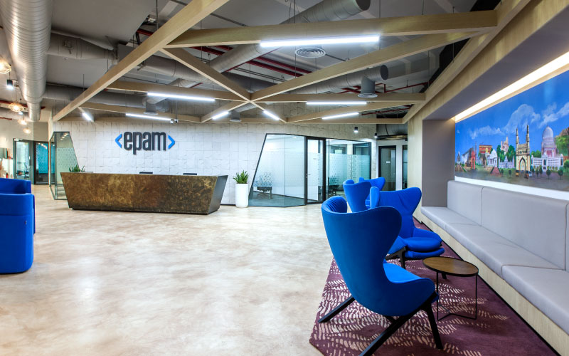 Corporate office interiors for EPAM by Space Matrix