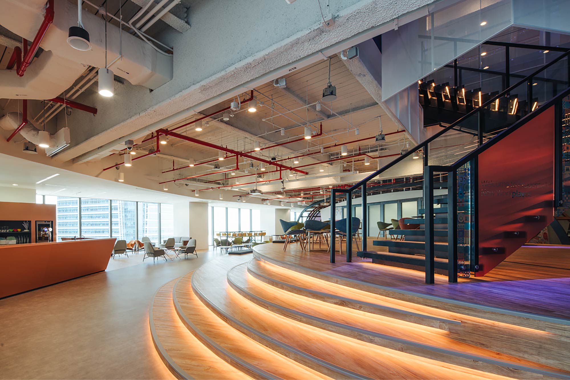 office interior at Prudential, Singapore by Space Matrix