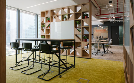 Interior design solutions by Space Matrix for Prudential Singapore